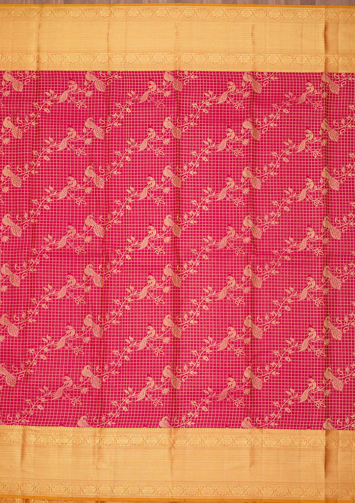 Rani Pink Dharmavaram Pure Silk Saree