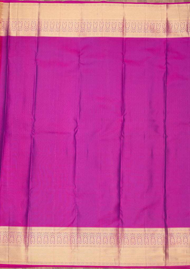 Peacock Blue Dharmavaram Pure Silk Saree