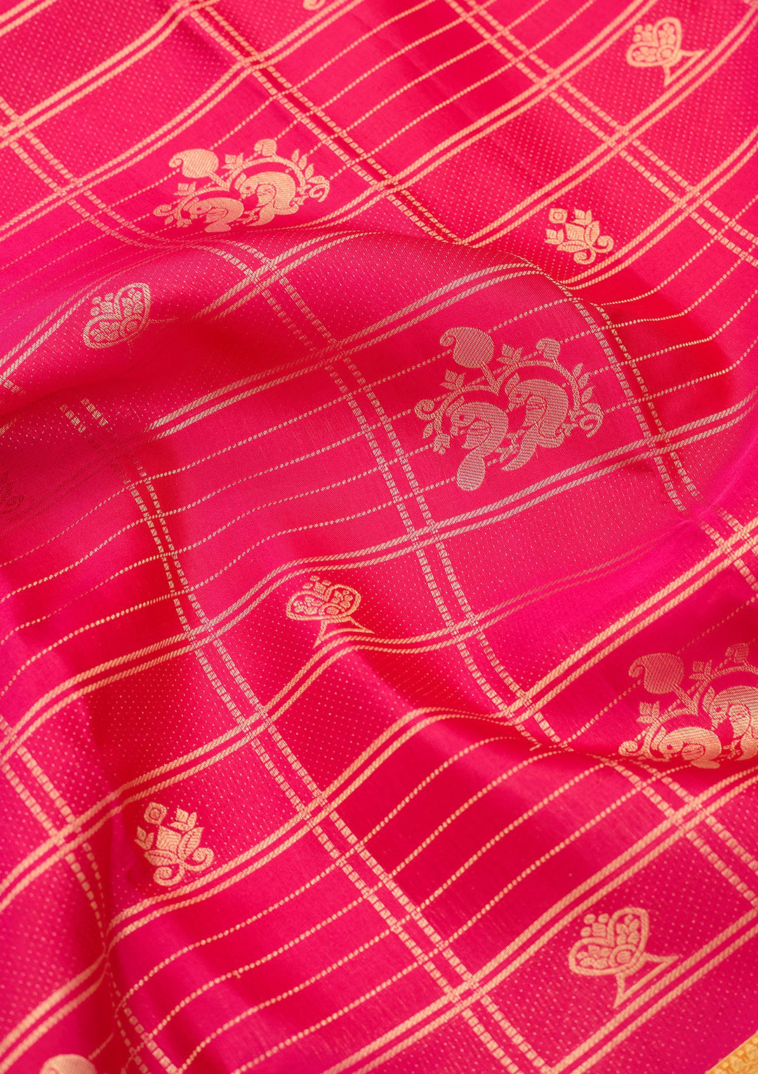 Rani Pink Dharmavaram Pure Silk Saree