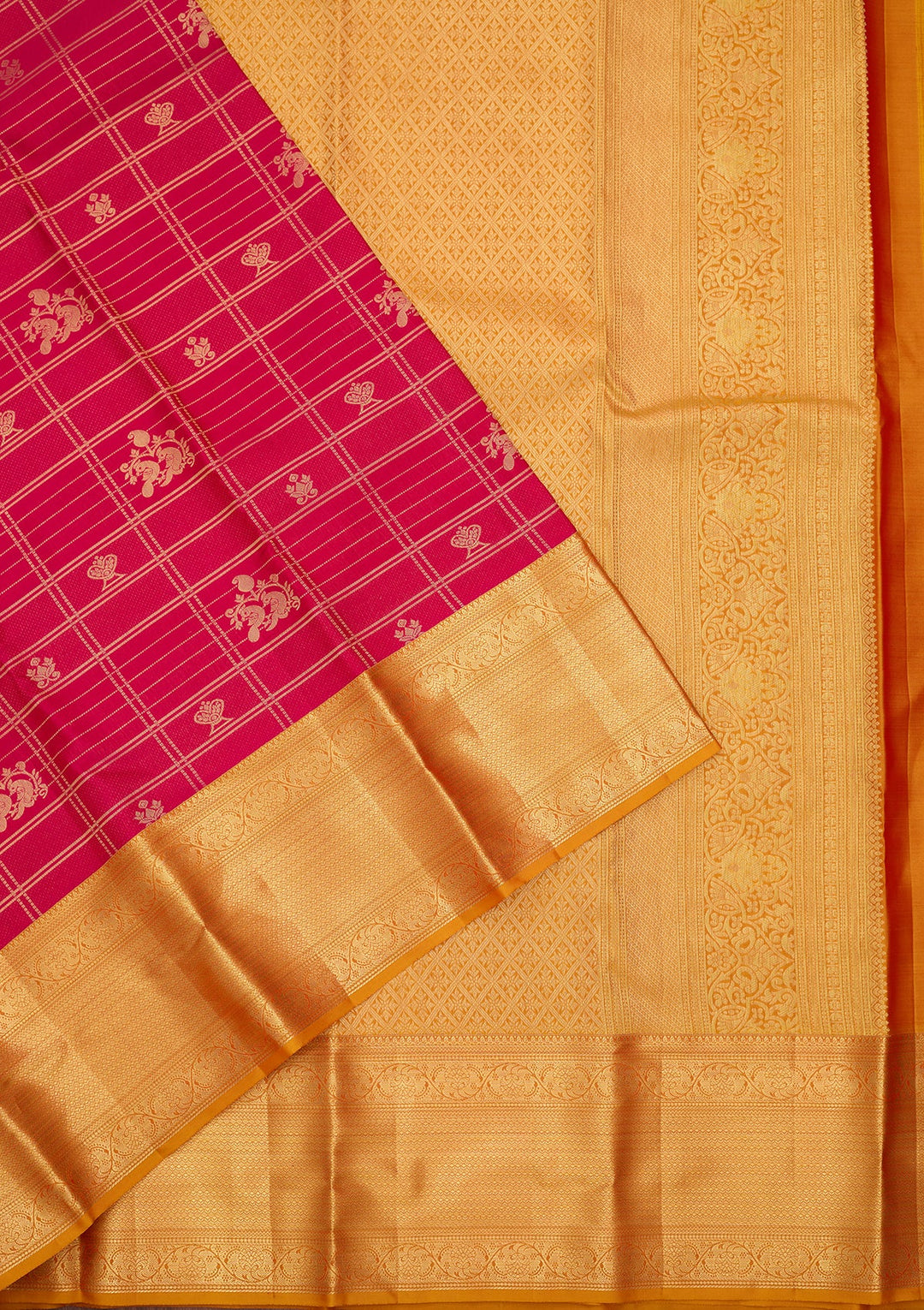 Rani Pink Dharmavaram Pure Silk Saree