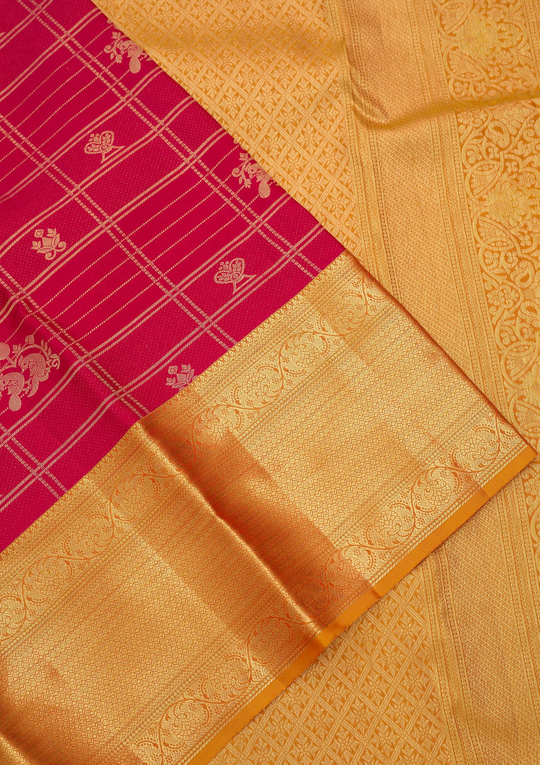 Rani Pink Dharmavaram Pure Silk Saree