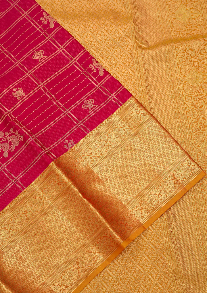 Rani Pink Dharmavaram Pure Silk Saree