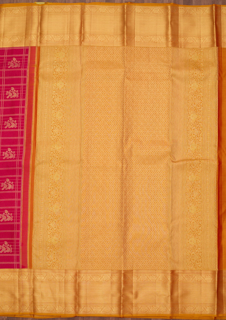 Rani Pink Dharmavaram Pure Silk Saree