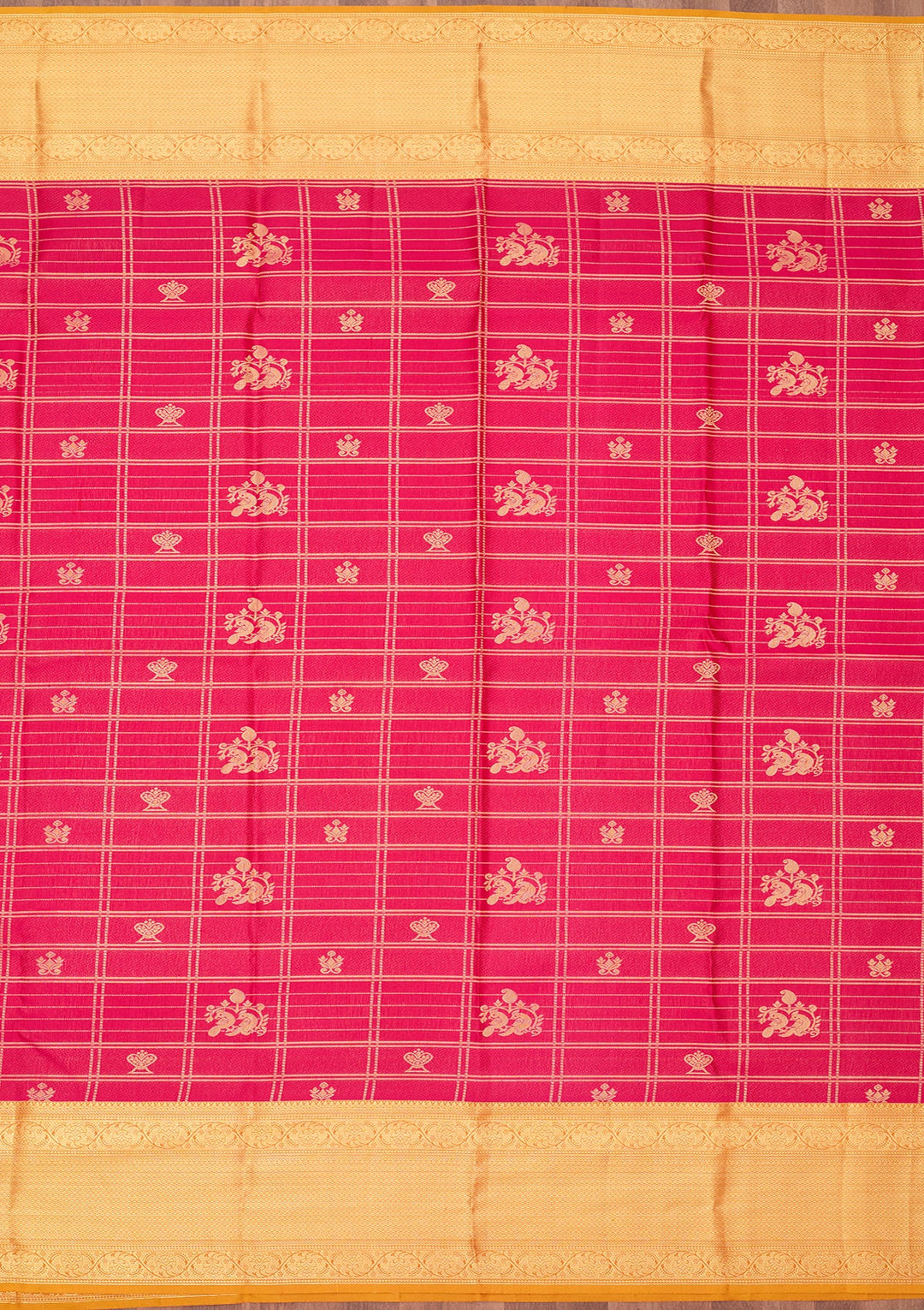 Rani Pink Dharmavaram Pure Silk Saree