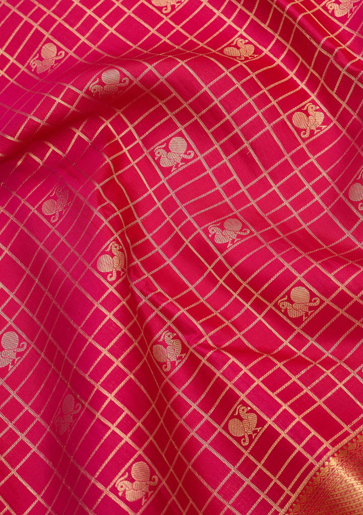 Rani Pink Dharmavaram Pure Silk Saree
