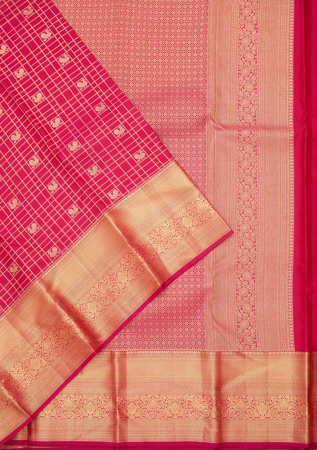 Rani Pink Dharmavaram Pure Silk Saree