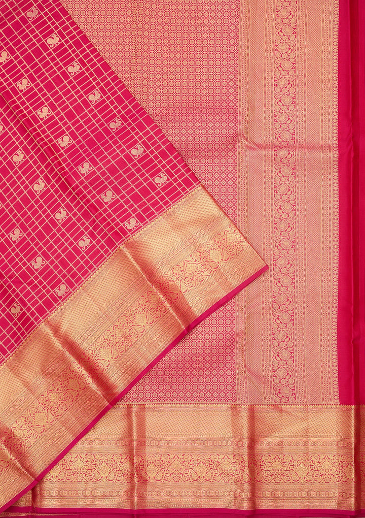 Rani Pink Dharmavaram Pure Silk Saree