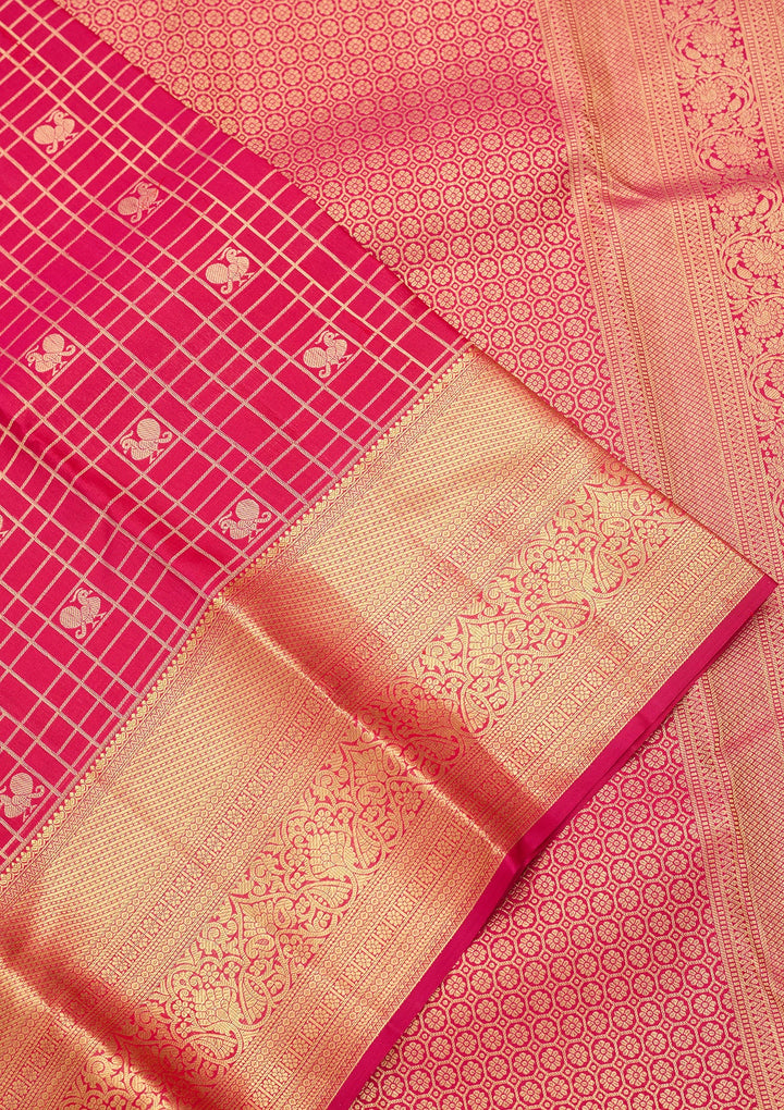 Rani Pink Dharmavaram Pure Silk Saree