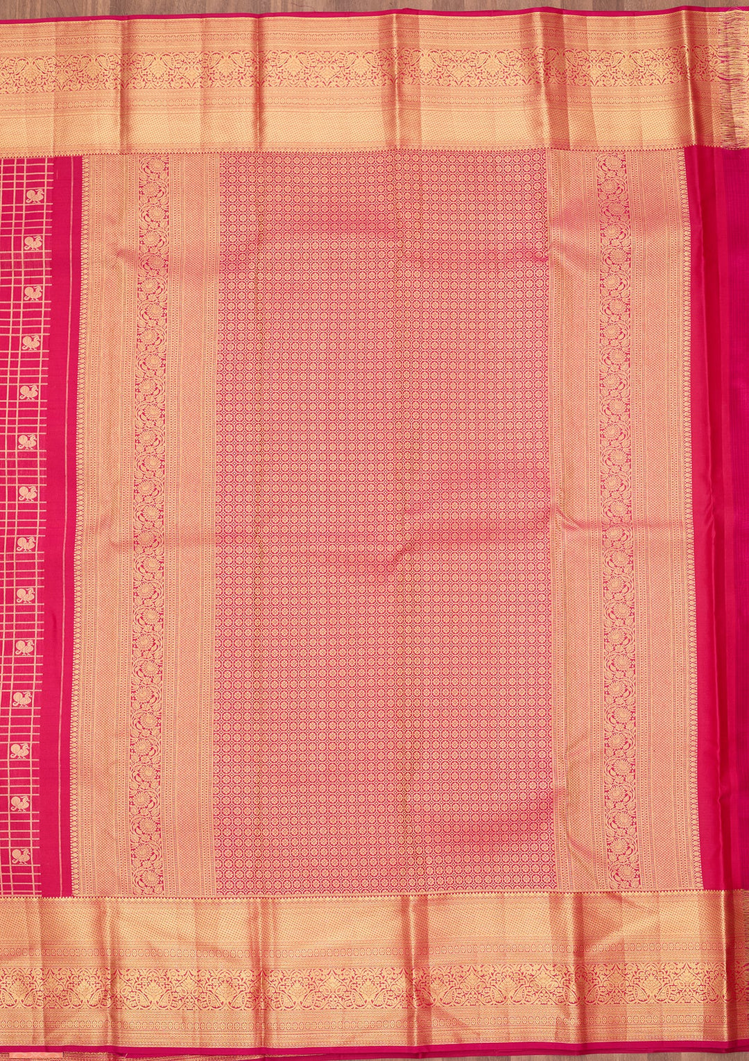 Rani Pink Dharmavaram Pure Silk Saree