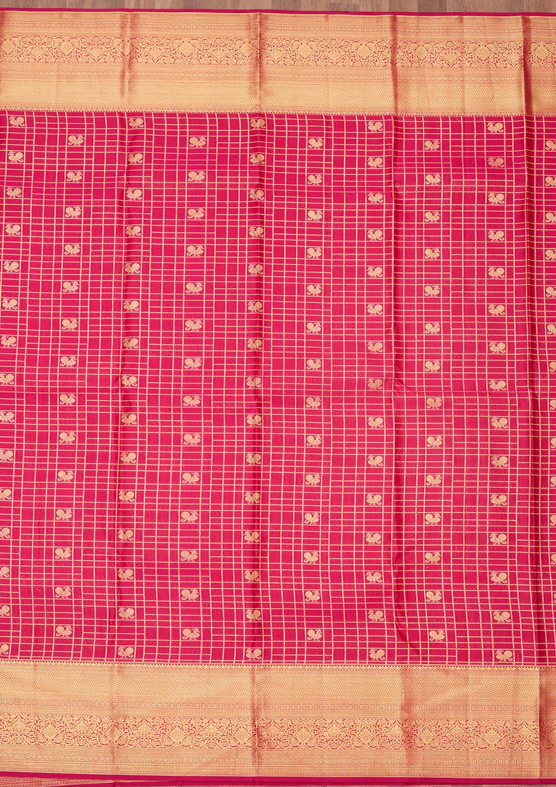 Rani Pink Dharmavaram Pure Silk Saree