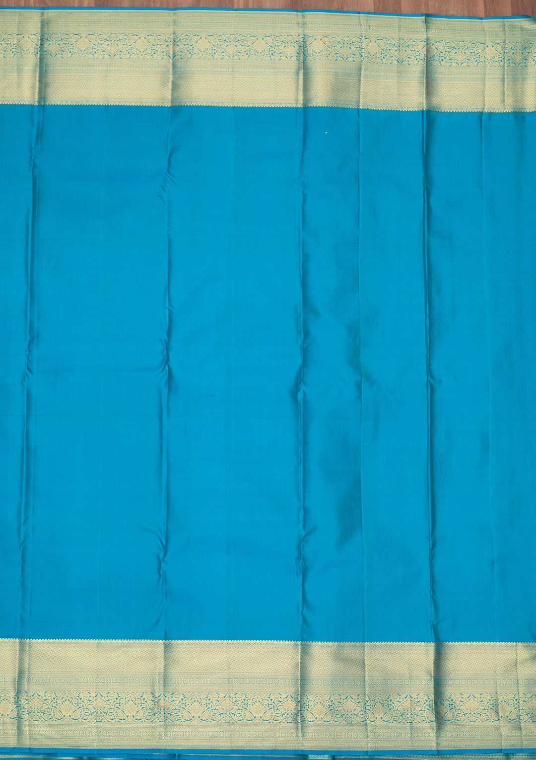 Turquoise Blue Dharmavaram Pure Silk Saree