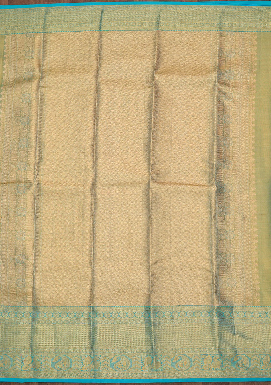 Sea Green Dharmavaram Pure Silk Saree