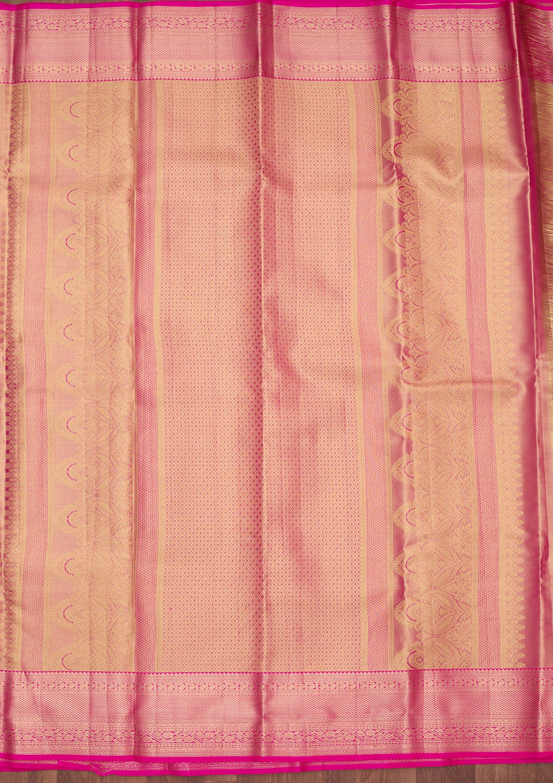 Pink Dharmavaram Pure Silk Saree