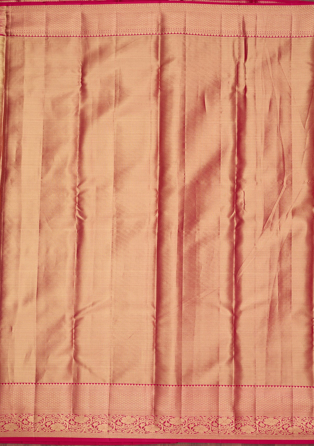 Peach Dharmavaram Pure Silk Saree