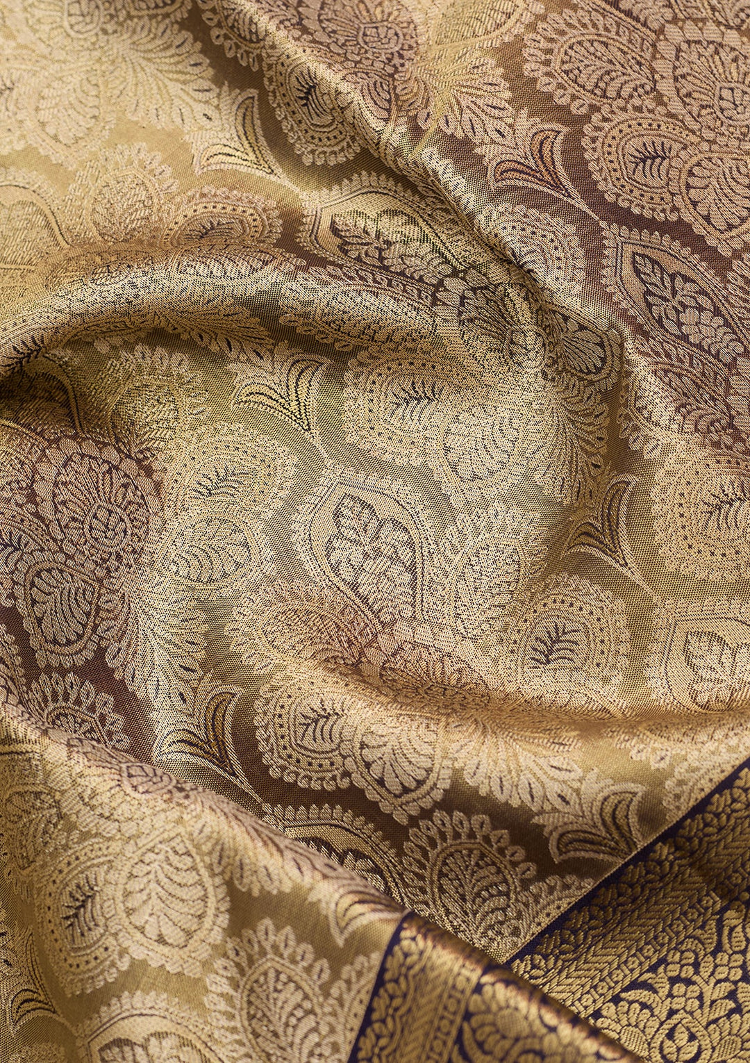 Grey Silk Jaal Saree With Matching Blouse Piece