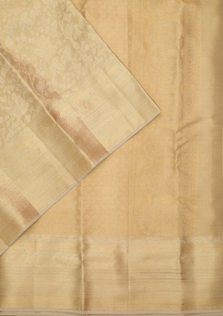 Pista Green Dharmavaram Pure Silk Saree