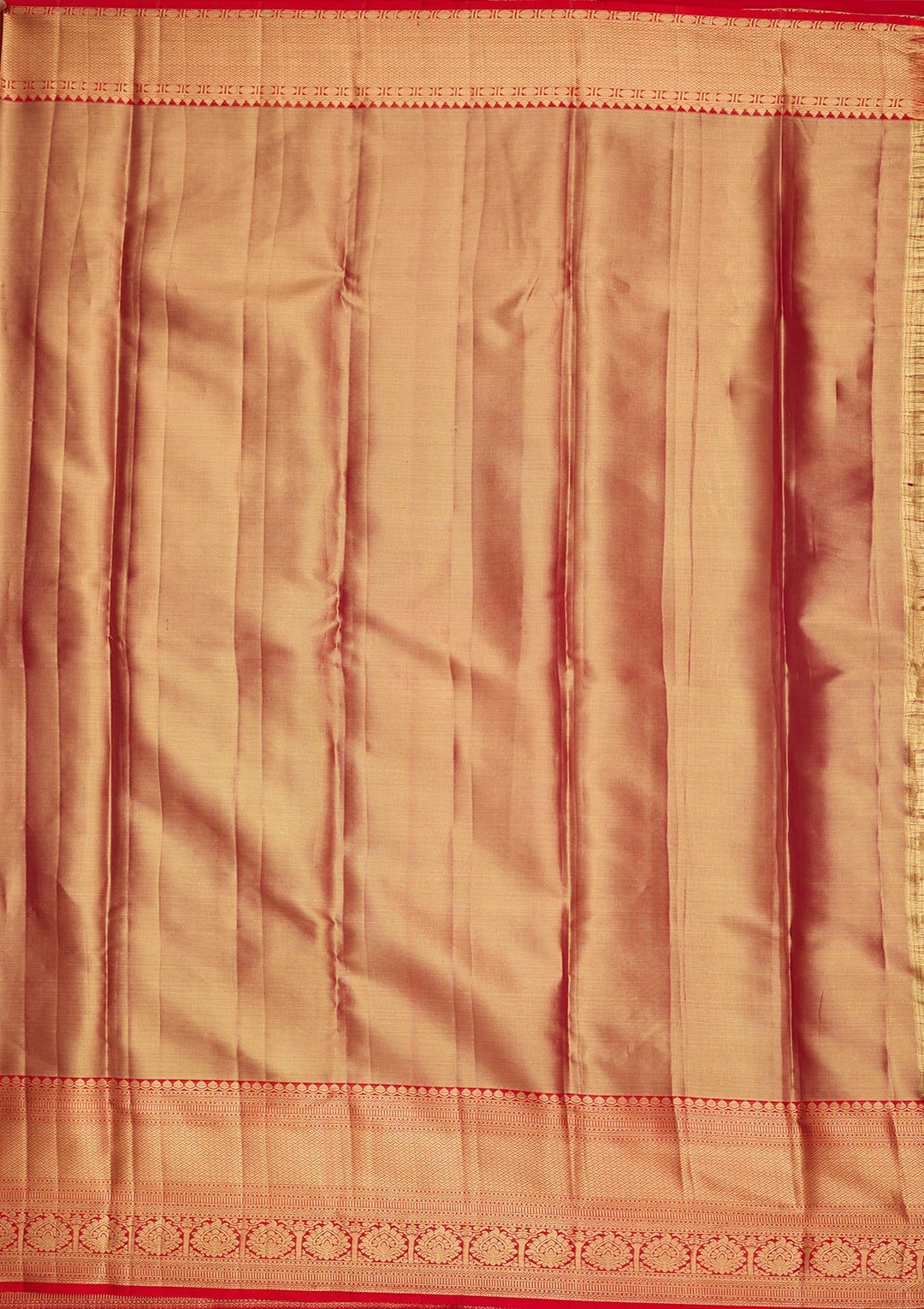 Peach Dharmavaram Pure Silk Saree