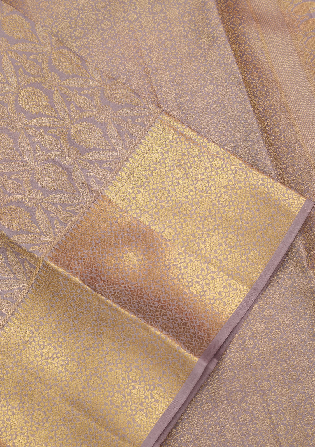 Grey Silk Jaal Saree With Matching Blouse Piece