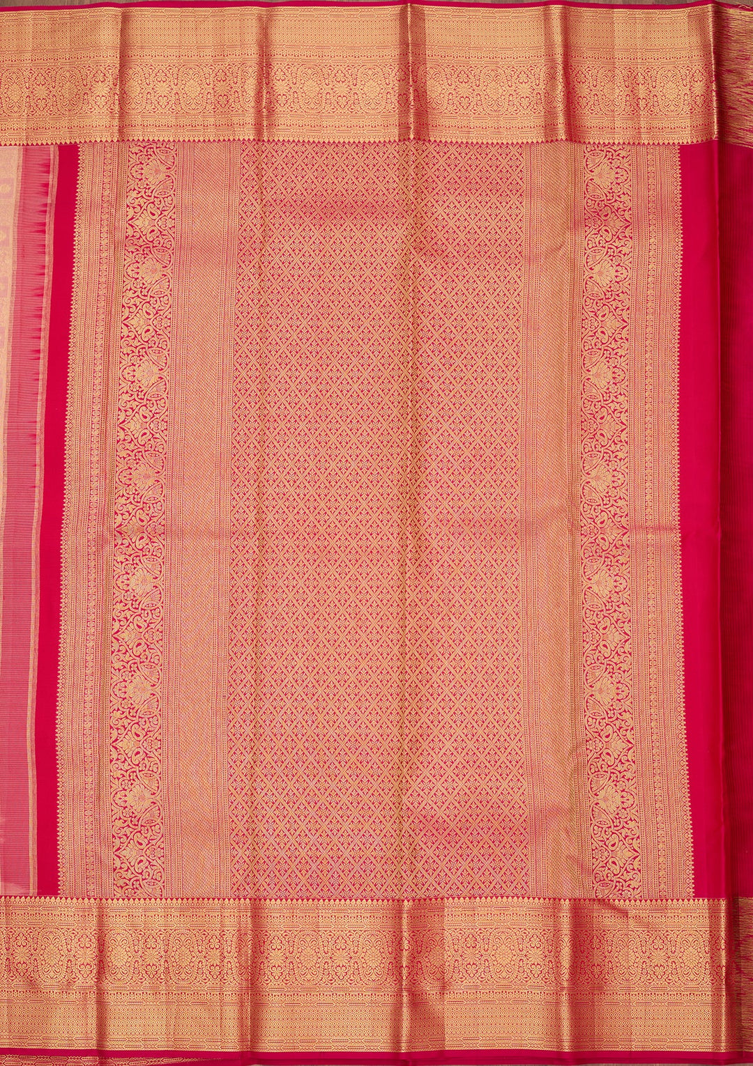Peach Dharmavaram Pure Silk Saree