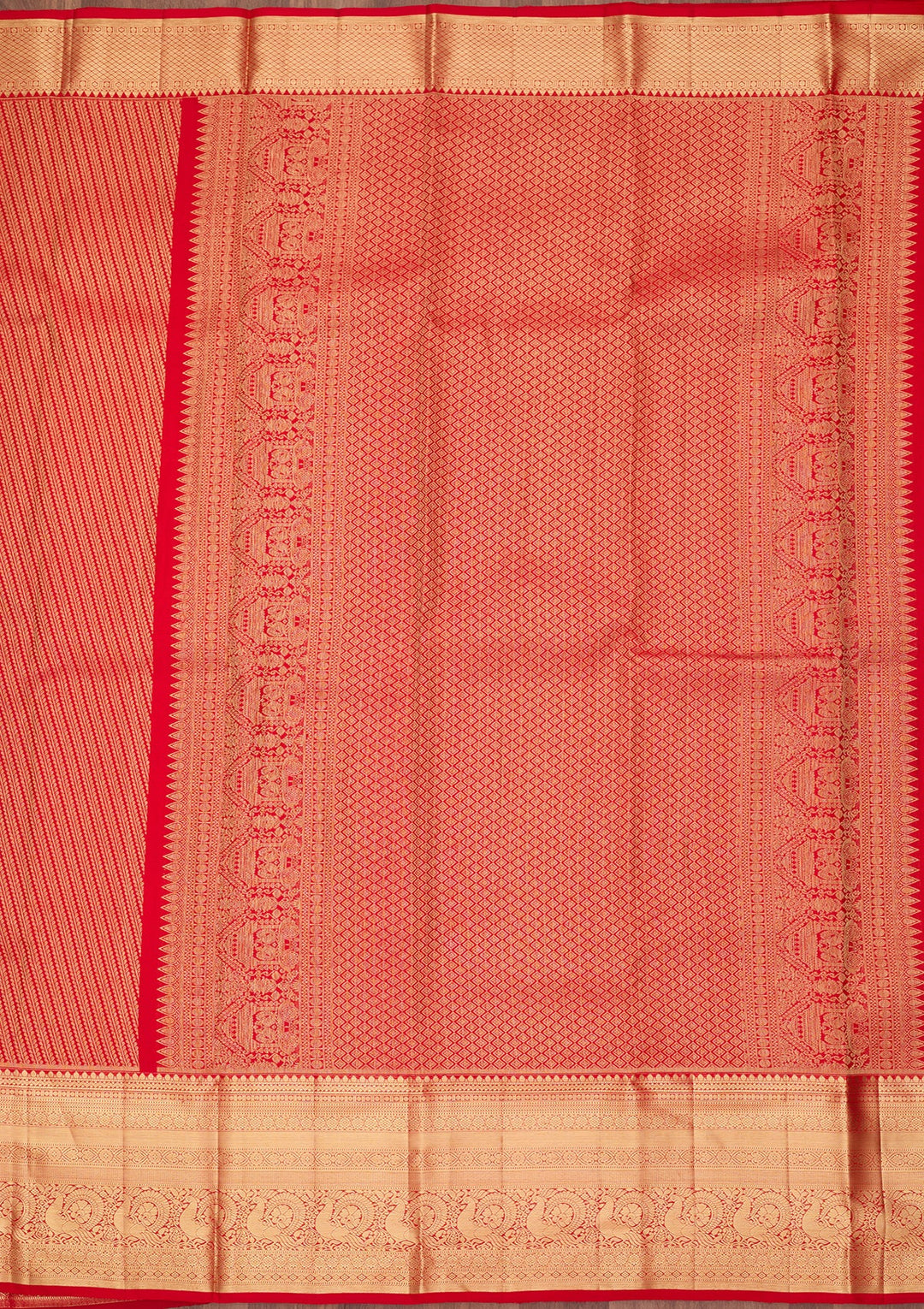 Red Dharmavaram Pure Silk Saree