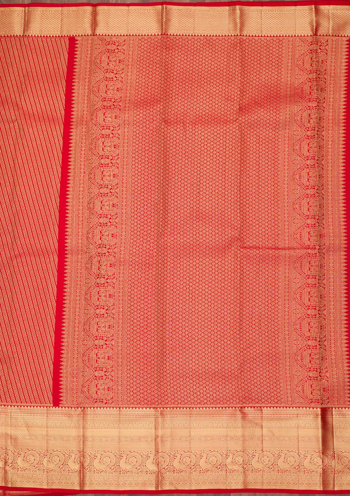 Red Dharmavaram Pure Silk Saree