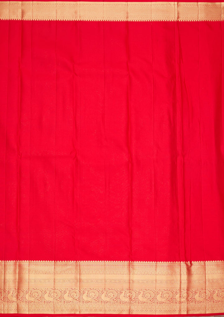 Red Dharmavaram Pure Silk Saree