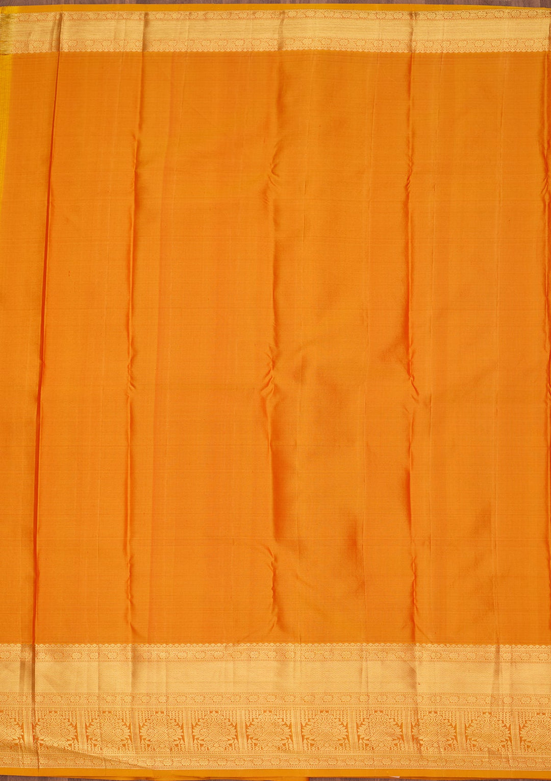 Mustard Dharmavaram Pure Silk Saree