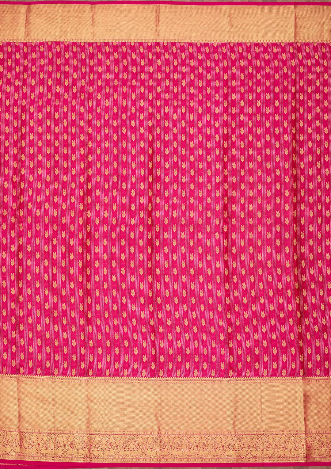 Mustard Dharmavaram Pure Silk Saree