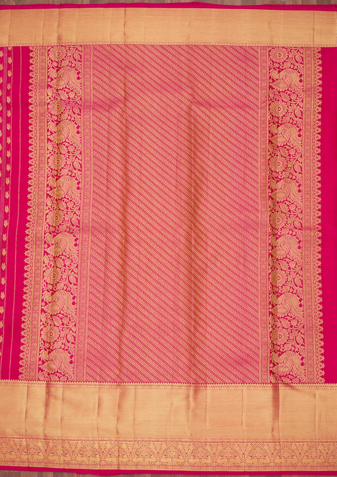 Rani Pink Dharmavaram Pure Silk Saree