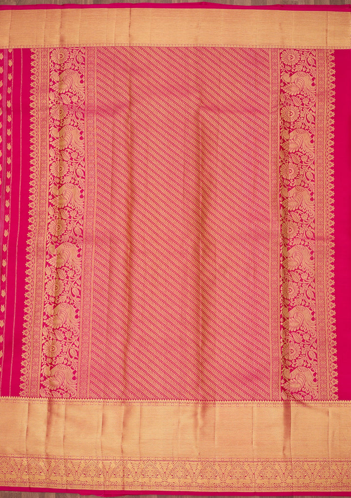 Rani Pink Dharmavaram Pure Silk Saree