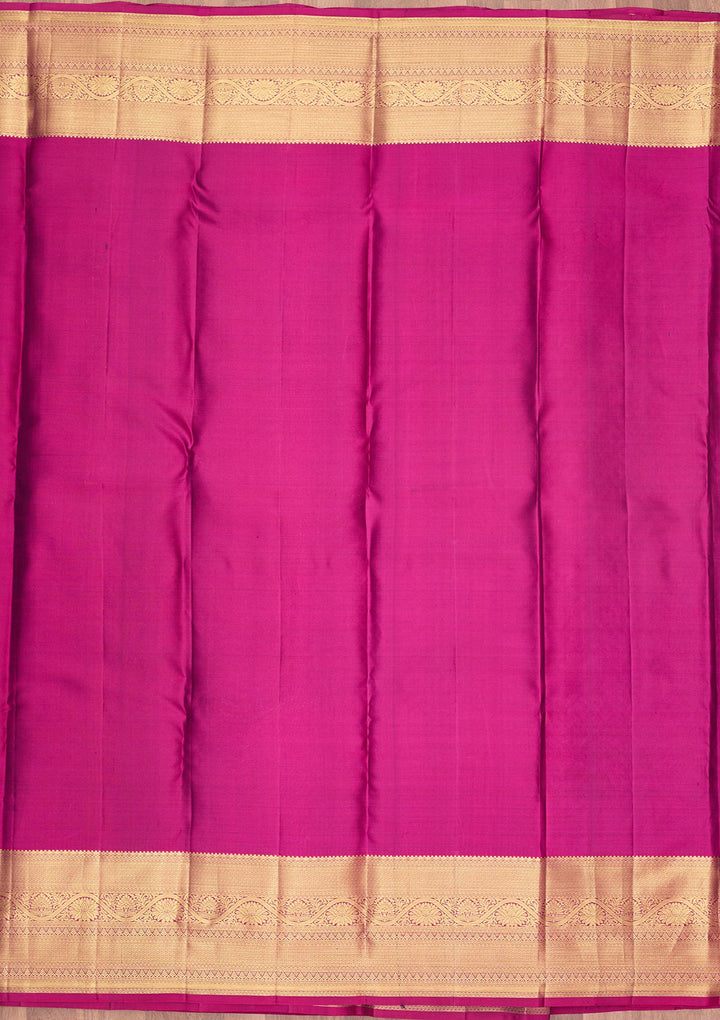 Navy Blue Dharmavaram Pure Silk Saree