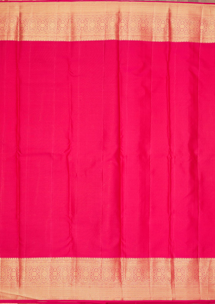 Peach Dharmavaram Pure Silk Saree