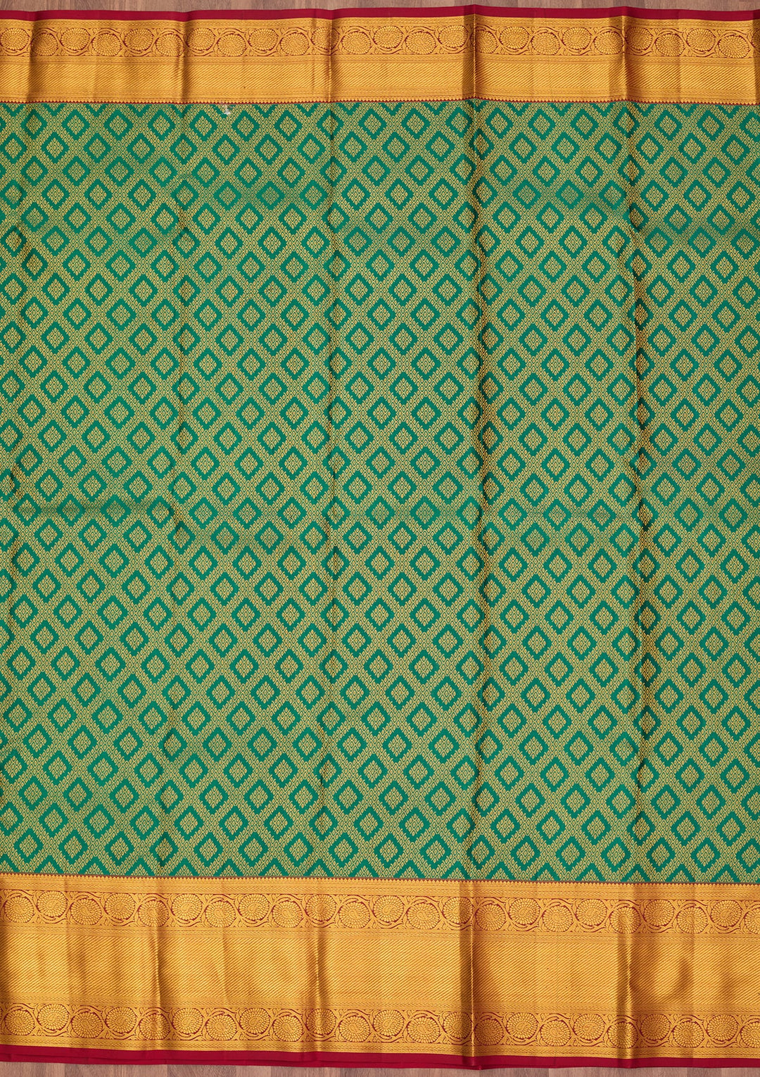 Rama Green Dharmavaram Pure Silk Saree