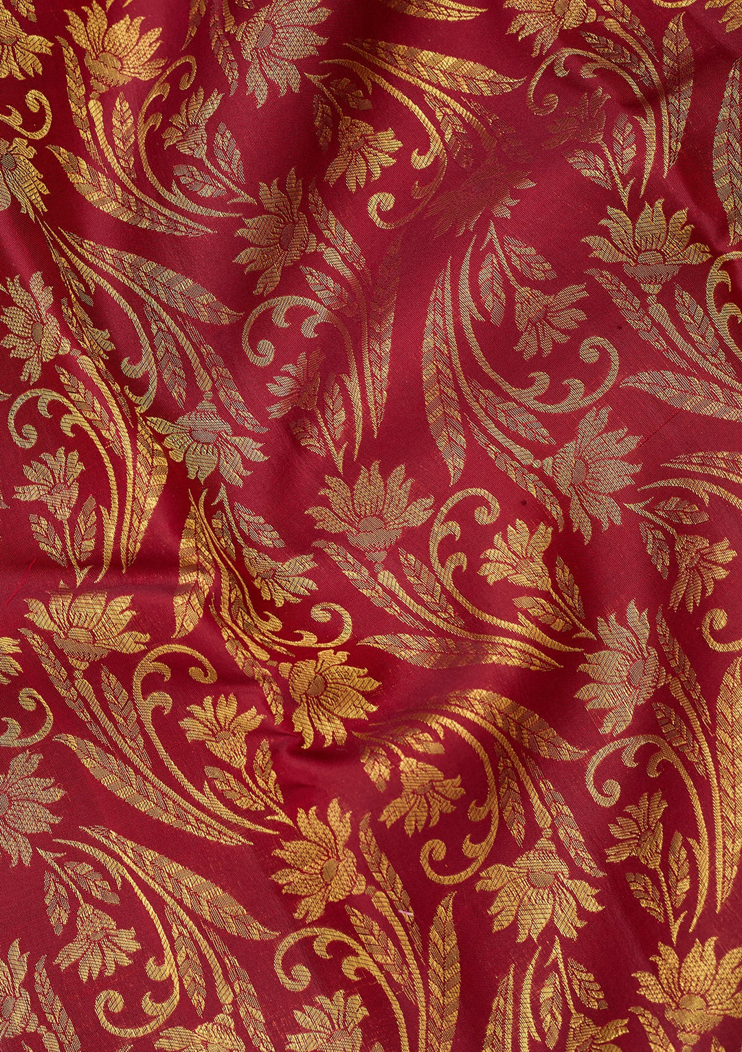 Maroon Dharmavaram Pure Silk Saree