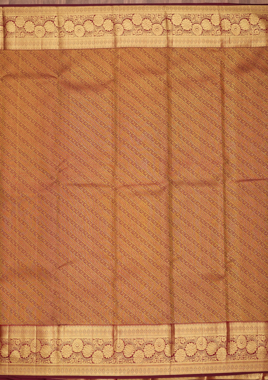 Maroon Dharmavaram Pure Silk Saree