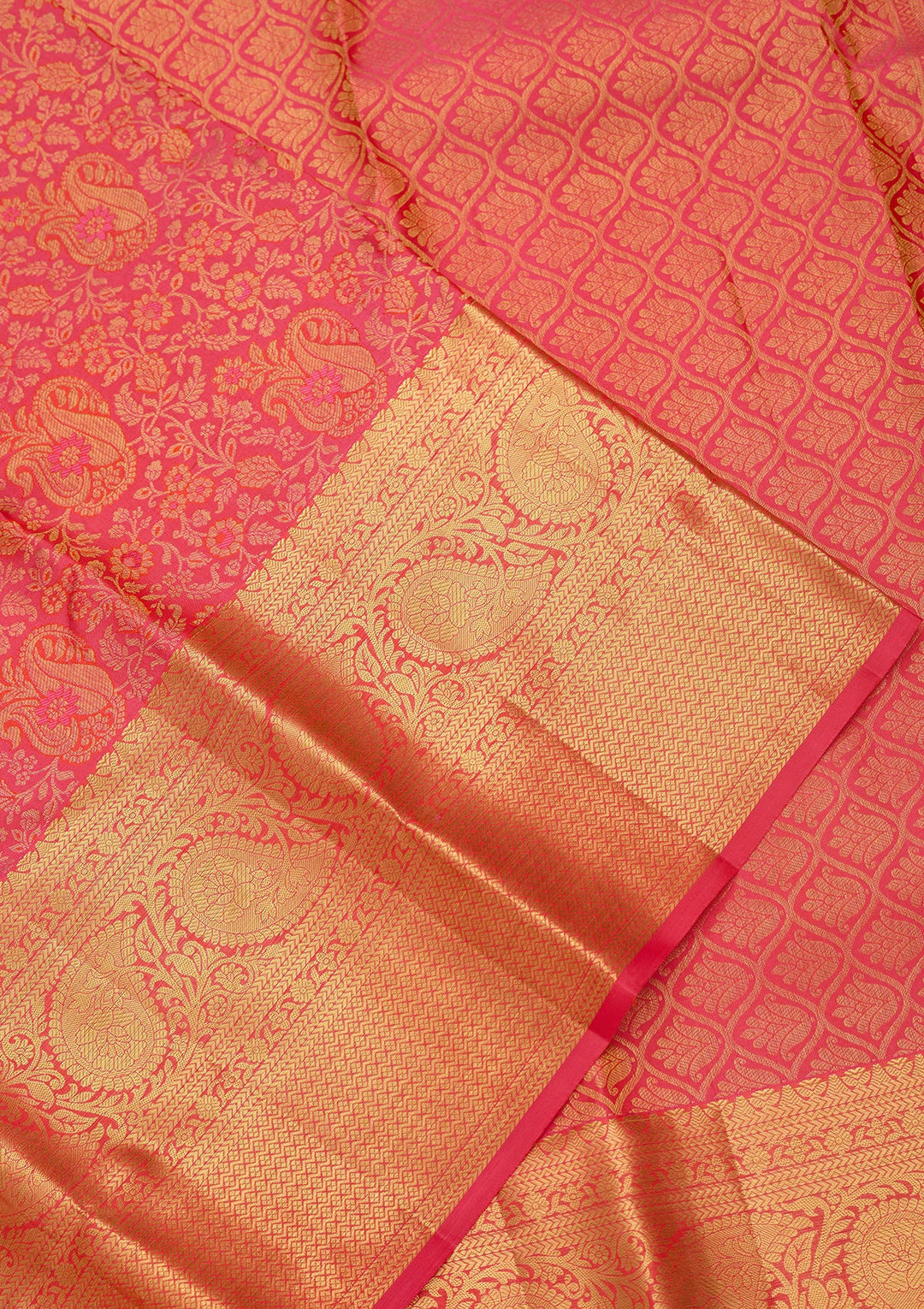 Pink Dharmavaram Pure Silk Saree