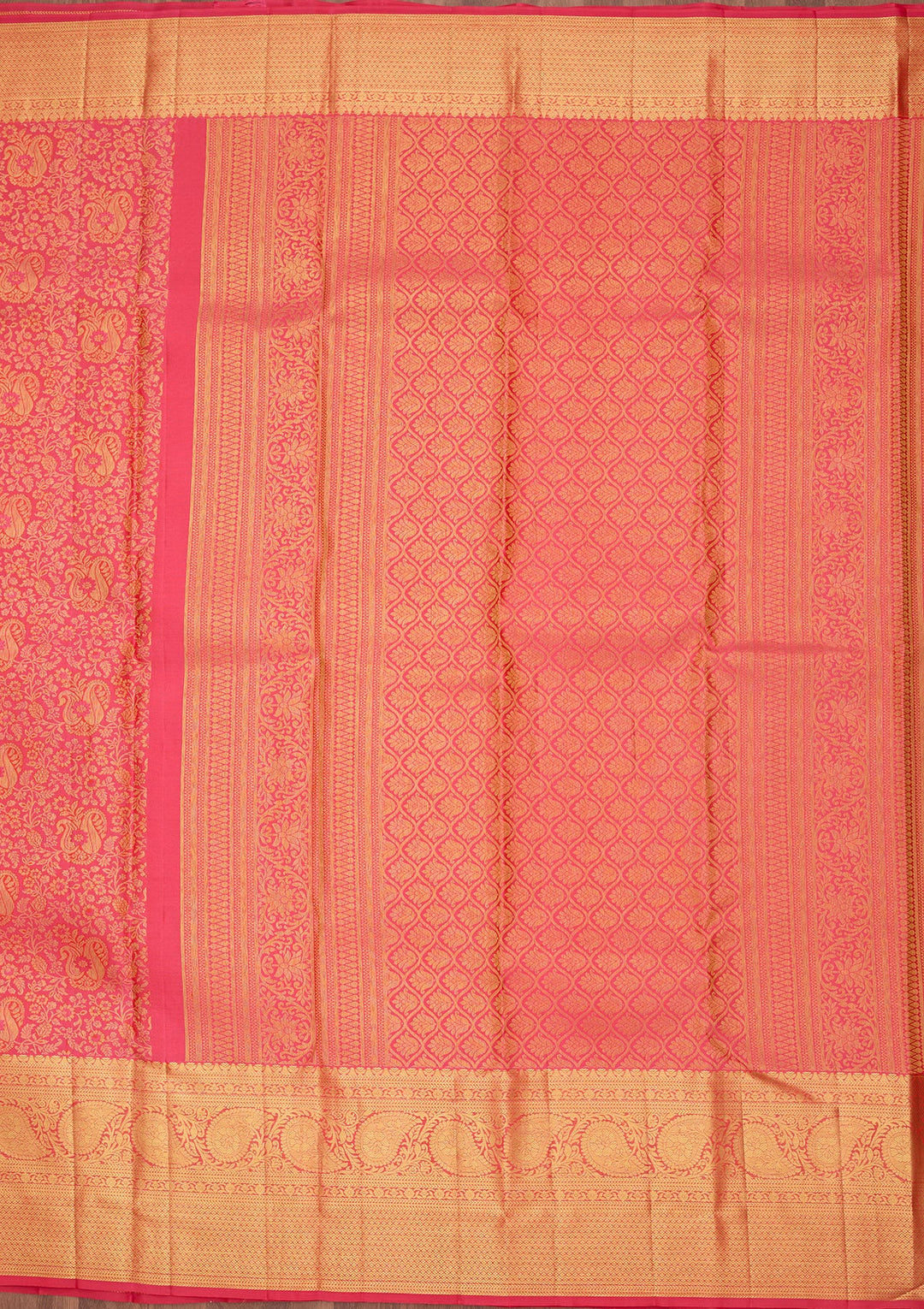 Pink Dharmavaram Pure Silk Saree