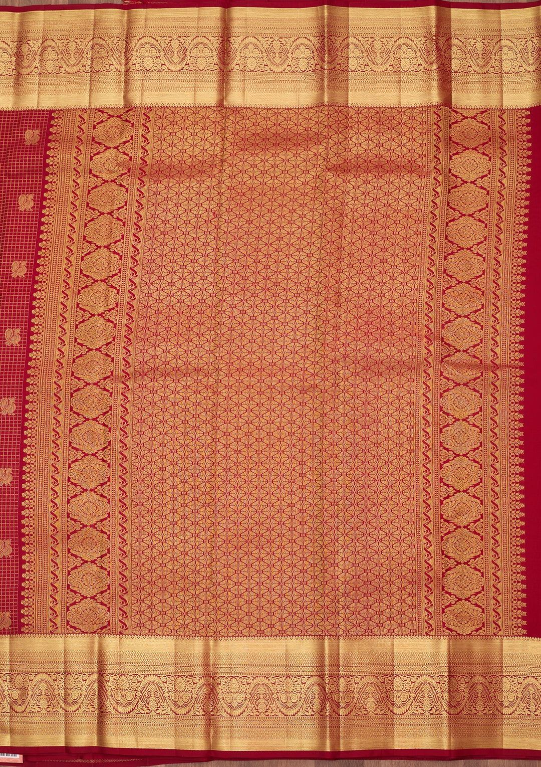 Maroon Dharmavaram Pure Silk Saree