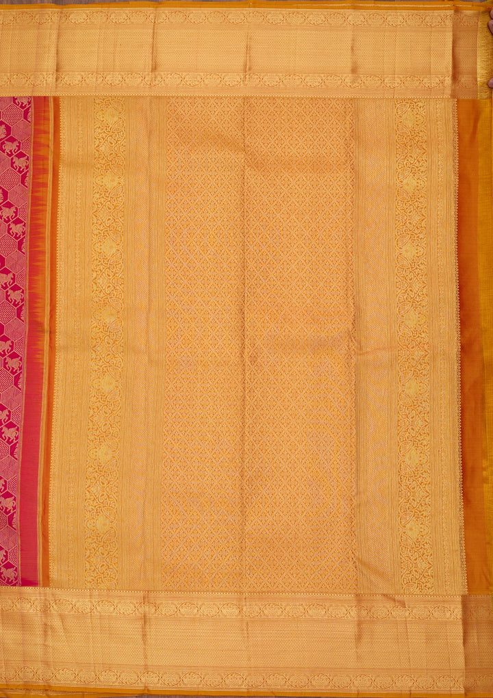 Rani Pink Dharmavaram Pure Silk Saree