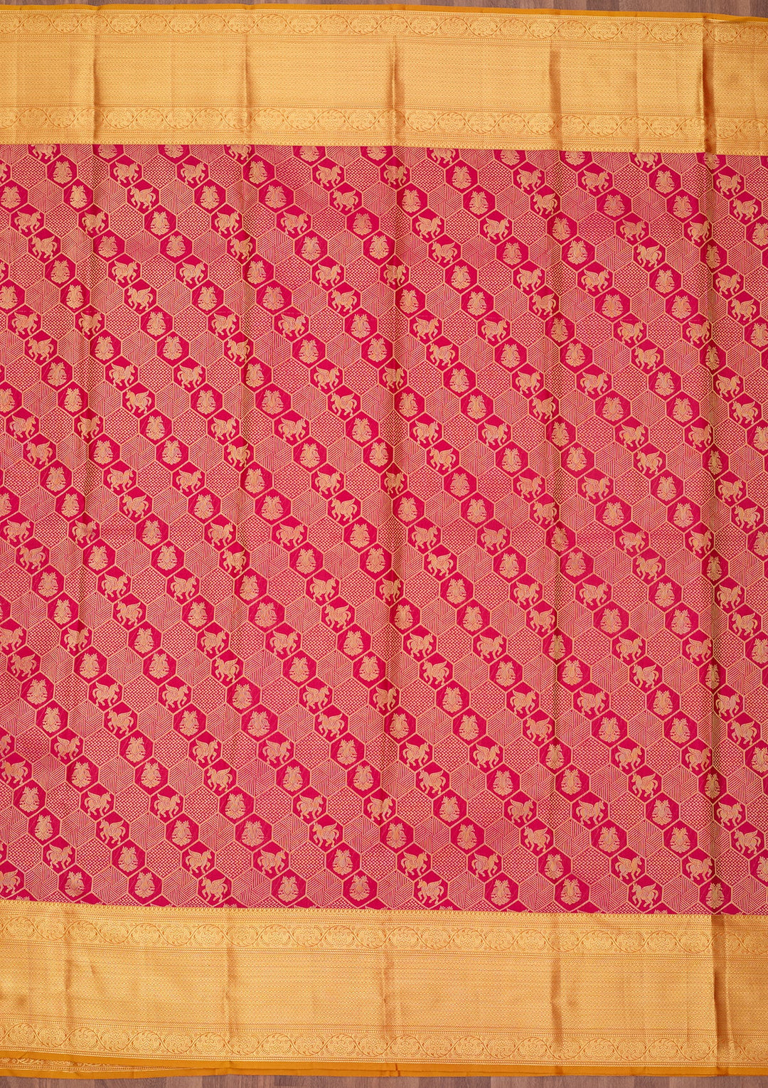 Rani Pink Dharmavaram Pure Silk Saree