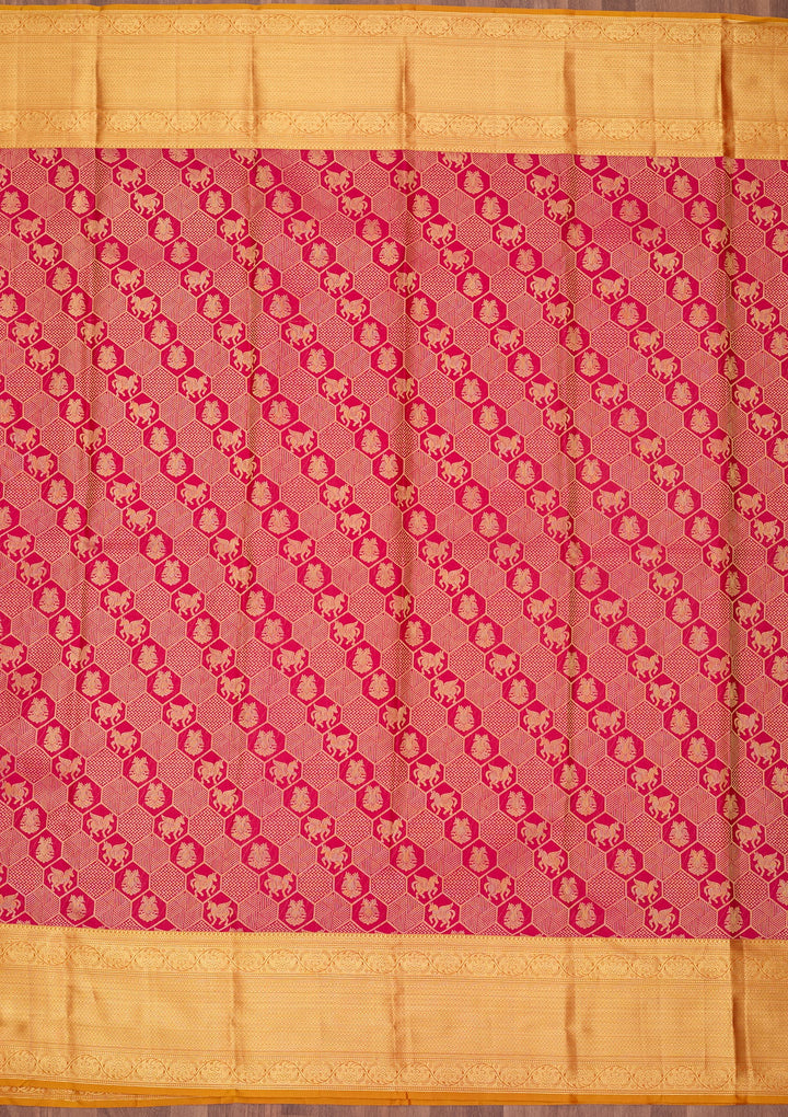 Rani Pink Dharmavaram Pure Silk Saree
