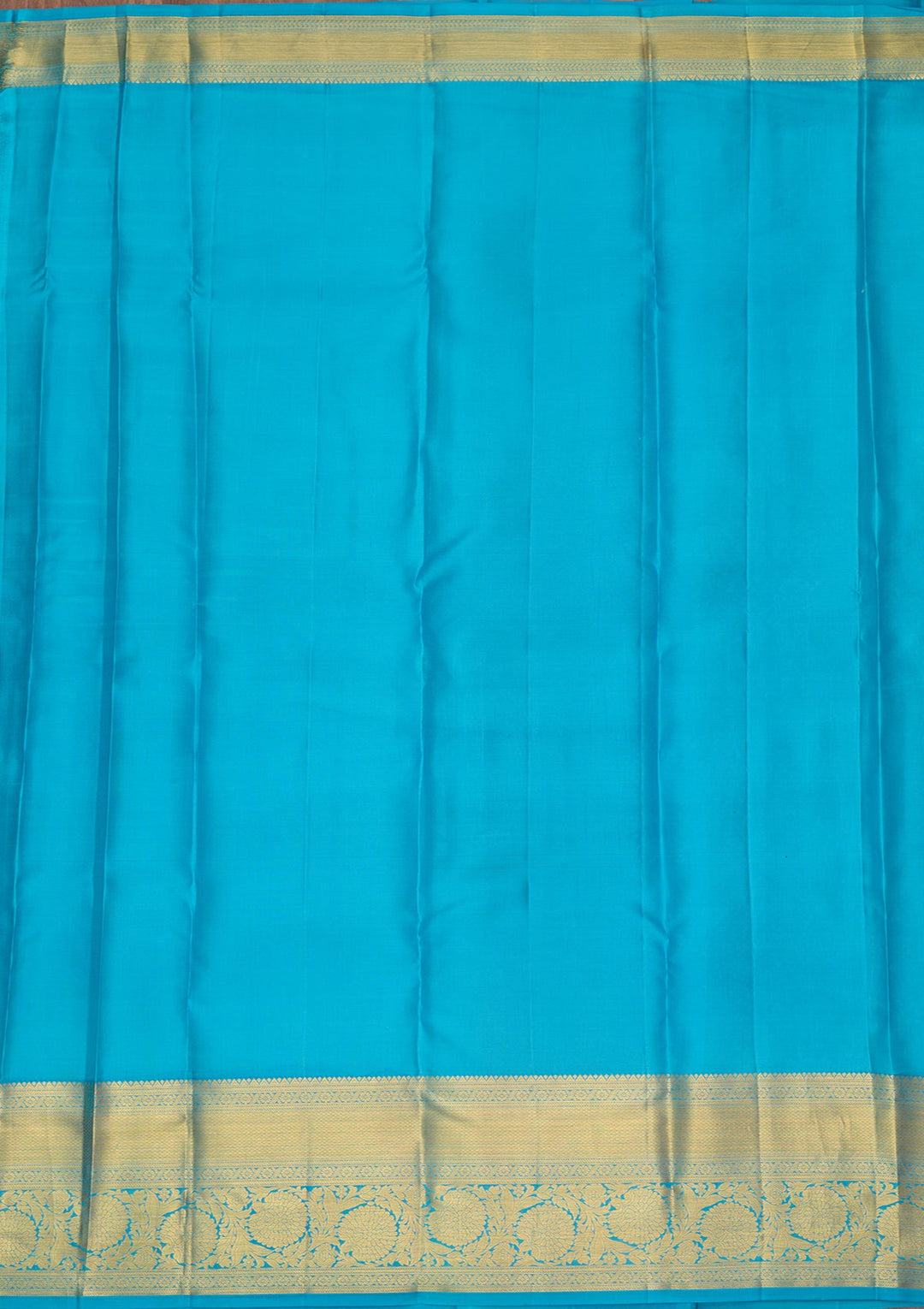 Turquoise Blue Dharmavaram Pure Silk Saree