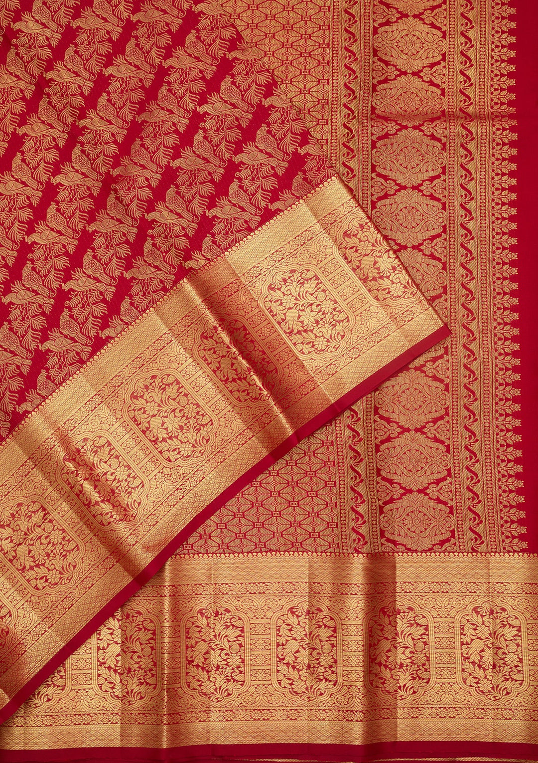 Maroon Dharmavaram Pure Silk Saree