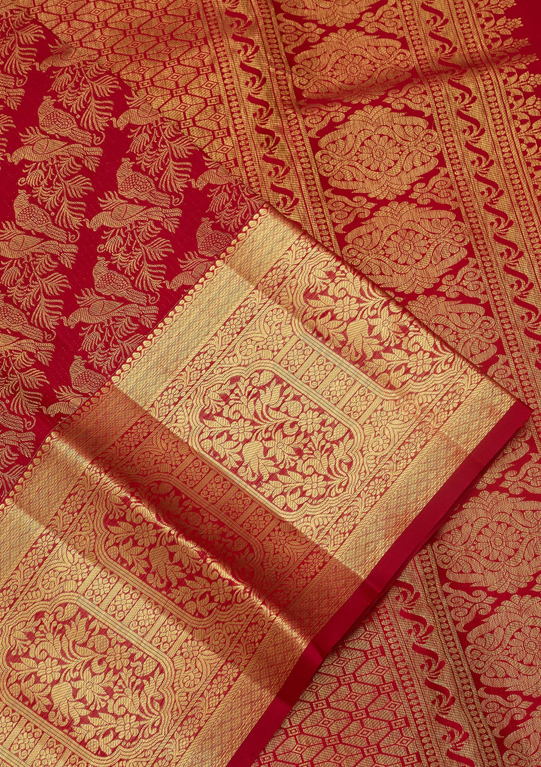 Maroon Dharmavaram Pure Silk Saree