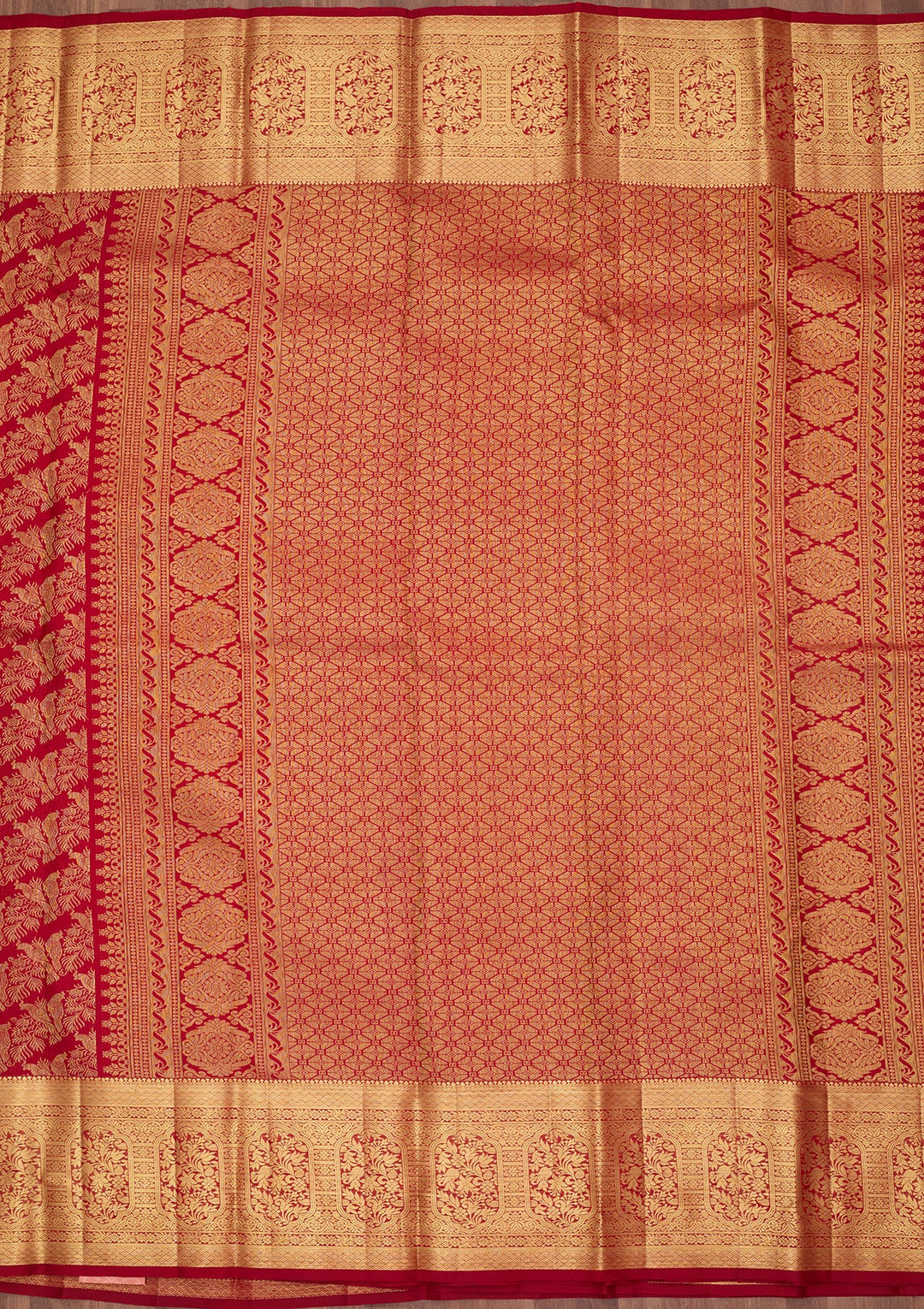 Maroon Dharmavaram Pure Silk Saree