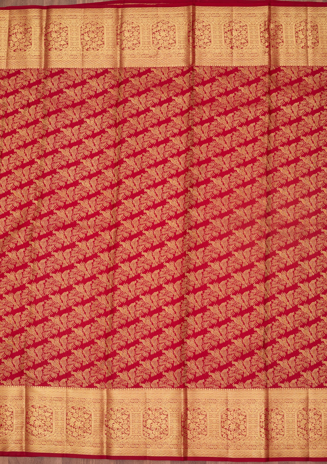 Maroon Dharmavaram Pure Silk Saree