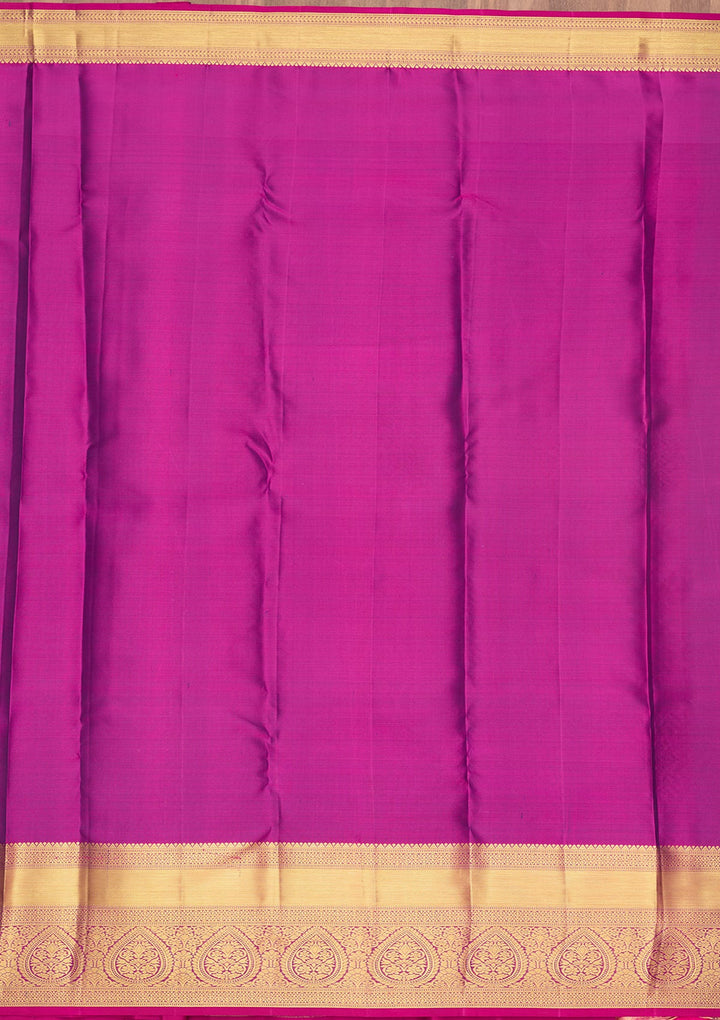 Navy Blue Dharmavaram Pure Silk Saree