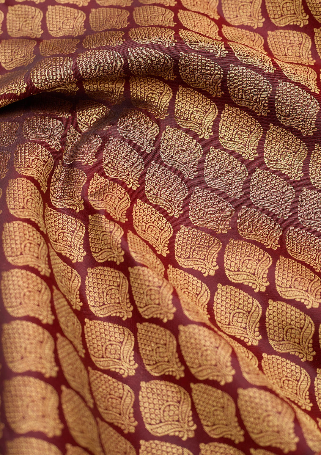 Maroon Dharmavaram Pure Silk Saree