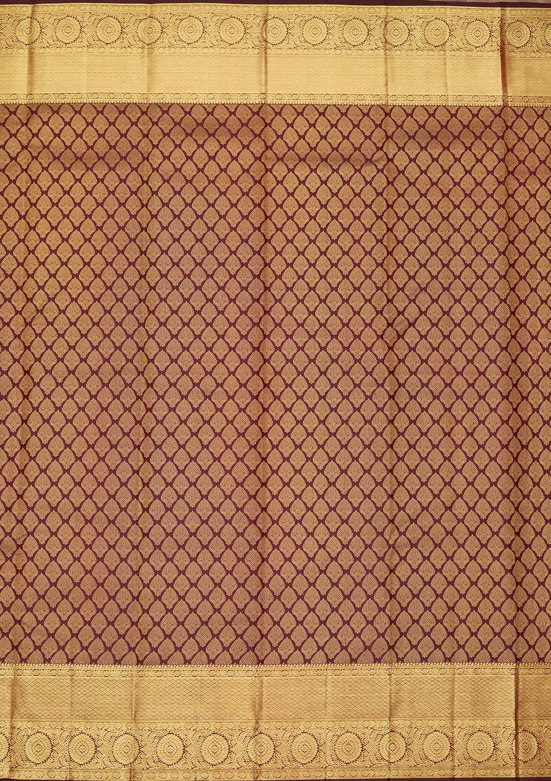 Maroon Dharmavaram Pure Silk Saree