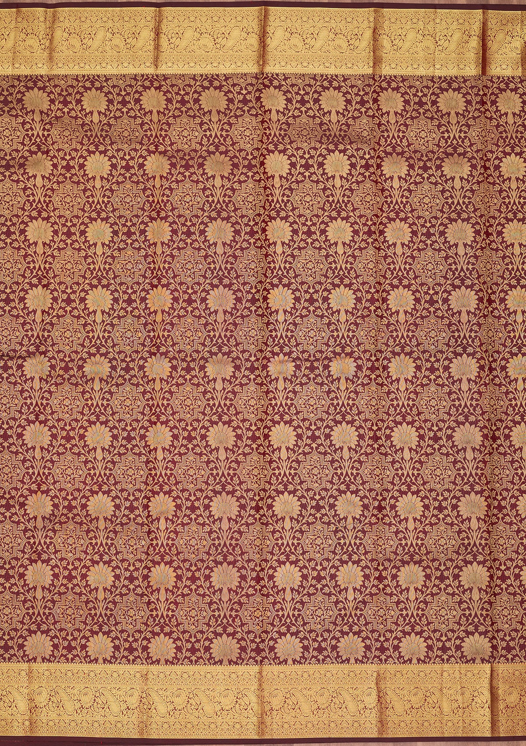 Maroon Dharmavaram Pure Silk Saree